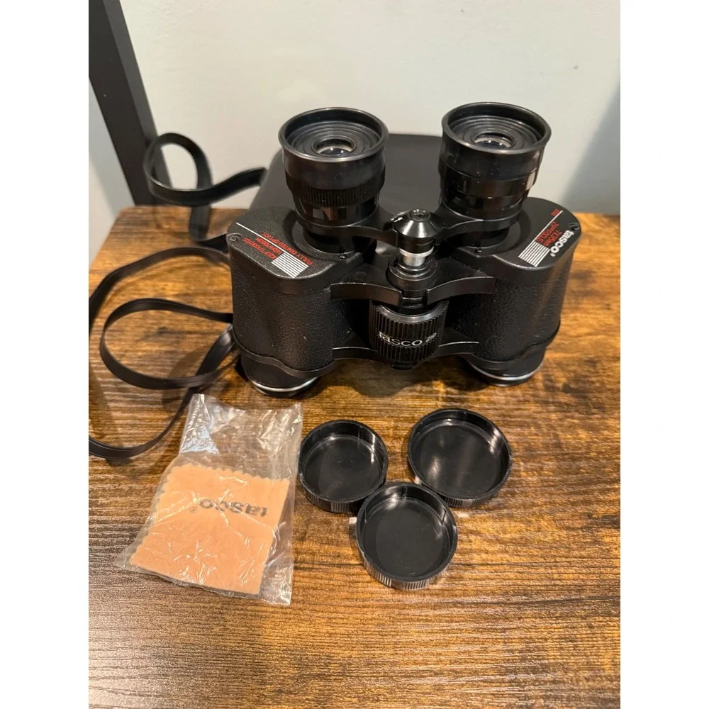 Tasco 2000 Zip Focus Binoculars 7x35mm Fully Coated Optics with Case Black